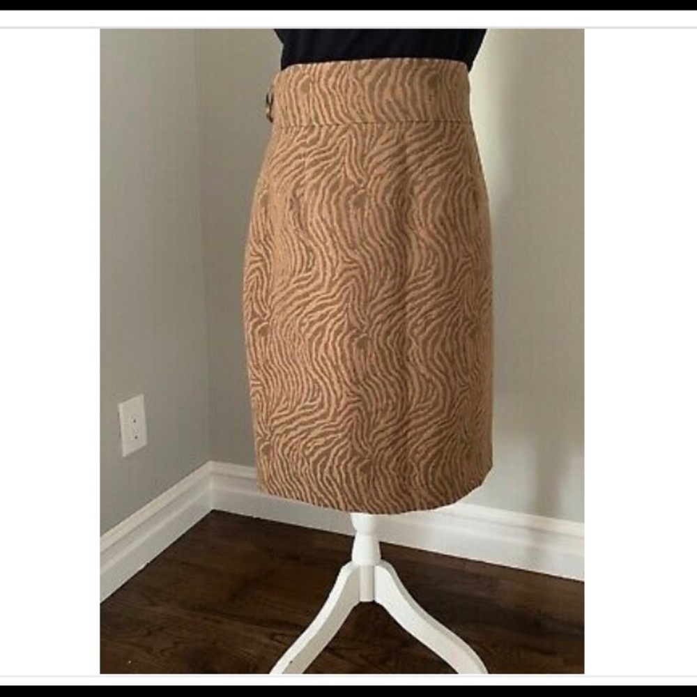 Antonio Melani  Gold Zebra Print Skirt